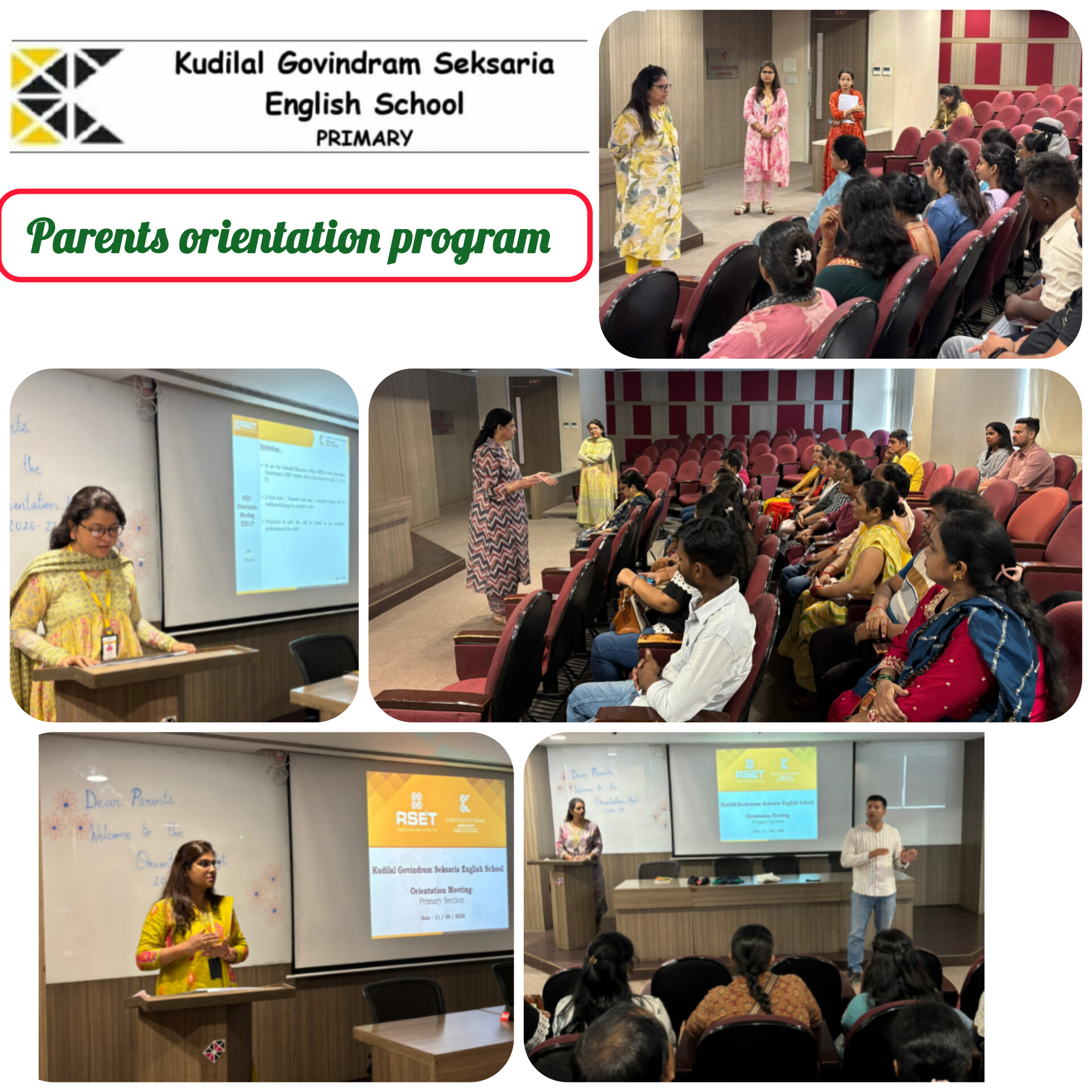 Orientation Meeting - Primary Section